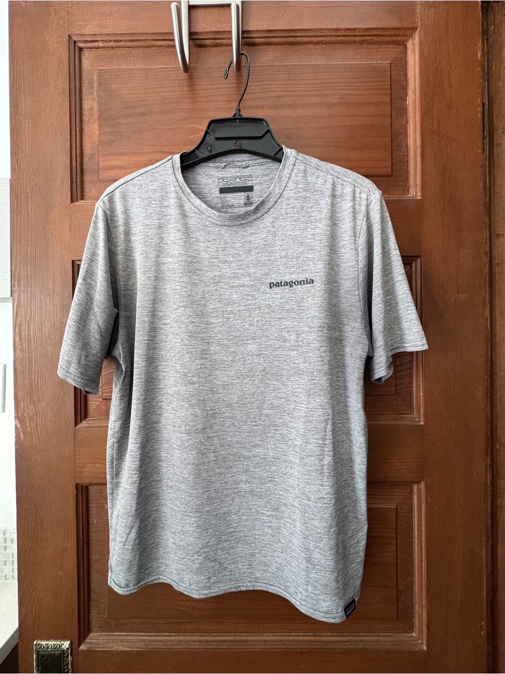 Patagonia Heather Gray Short Sleeve Logo Tee